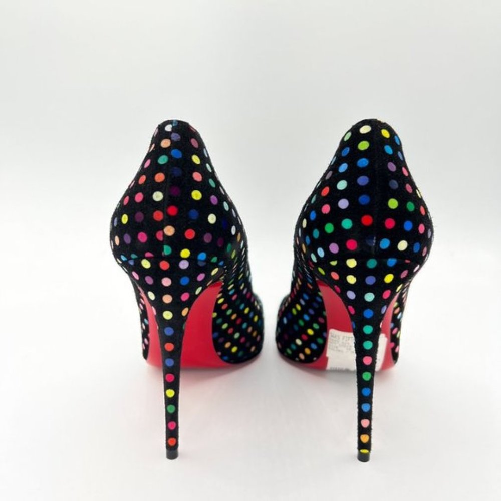 Christian Louboutin Polka Dot Hot Chick Leather Pumps - Picture 6 of 12
